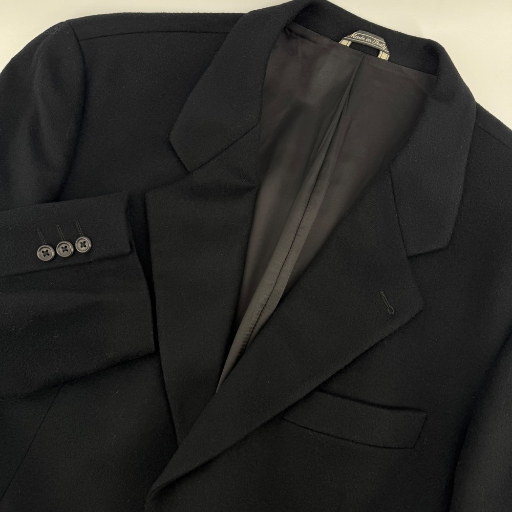 Banana Republic Black‎ Wool Blend Blazer Suit Jacket Mens 46L Made in Italy